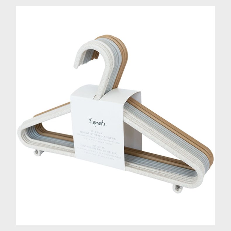 3 Sprouts Bjle - 15-pak - 29,5 x 17,5 cm - Creme/Gr/Brun