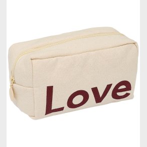 Design Letters Toilettaske - Love - Natur/Syrrah Burgundy