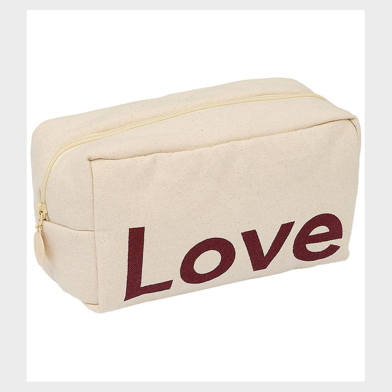 Design Letters Toilettaske - Love - Natur/Syrrah Burgundy