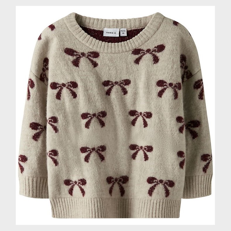 Name It Sweatshirt - Strik - NmfSenya - Cement