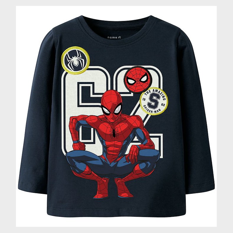 Name It Bluse - Noos - NmmDeep - Spiderman - Navy Blazer
