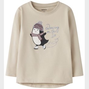 Name it Bluse - NmfVix - Cement/Penguin