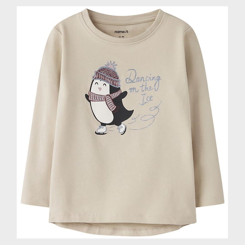 Name it Bluse - NmfVix - Cement/Penguin