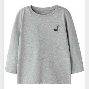 Name it Bluse - NmmVimpel - Grey Melange/Excavator