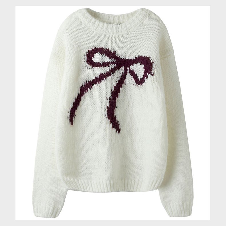 LMTD Bluse - Strik - NlfBow - White Alyssum