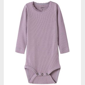 Name It Body l/ - Noos - Rib - NbfKab - Lavender Gray
