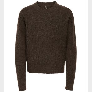 Kids Only Bluse - Strik - KogCamilla - Black Coffee/ Melange