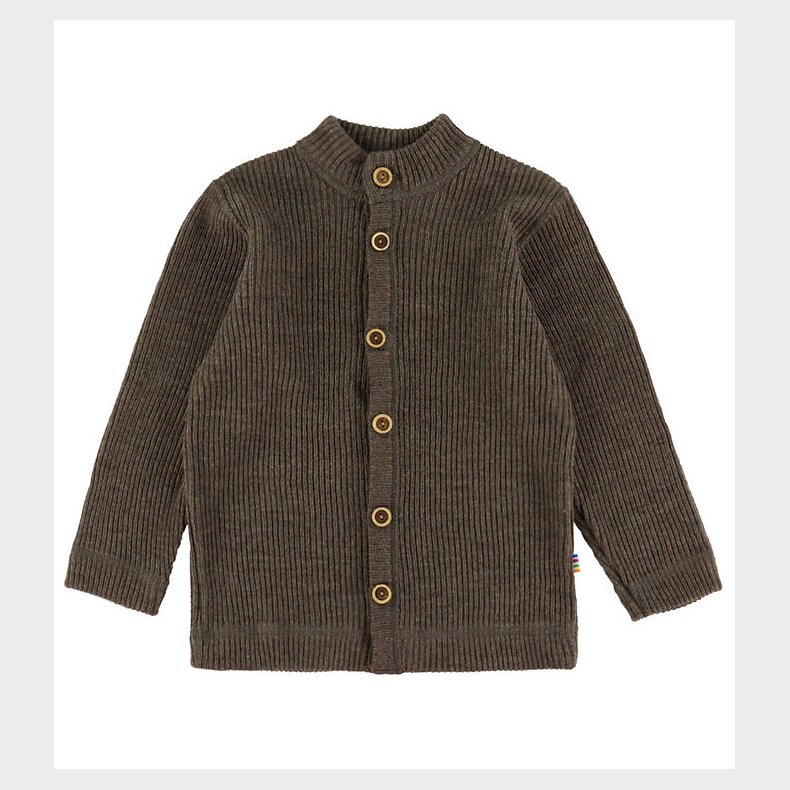 Joha Cardigan - Strik - Uld - Brun Meleret
