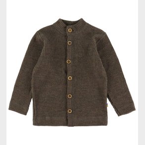 Joha Cardigan - Strik - Uld - Brun Meleret