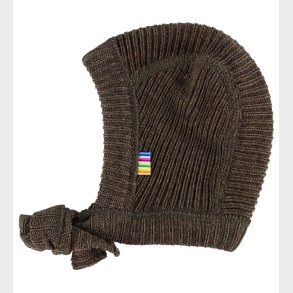 Joha Babyhjelm - Uld - Strik - Brun Meleret