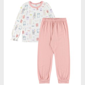 Joha Natt�j - 2 Delt - Bambus - Off White m. Print