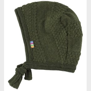 Joha Babyhjelm - Uld - Strik - Mos Grn