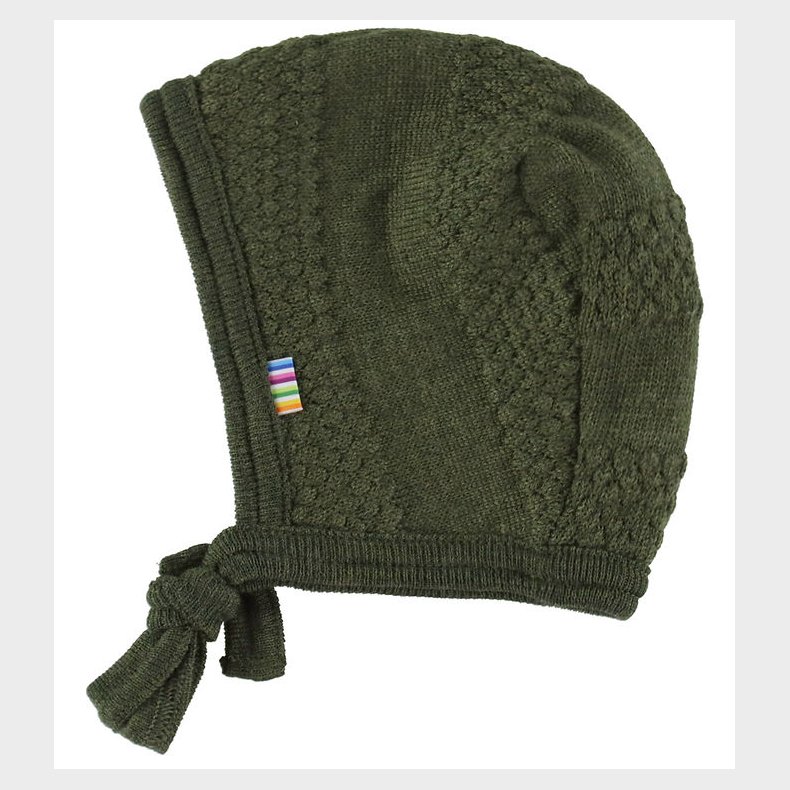 Joha Babyhjelm - Uld - Strik - Mos Grn