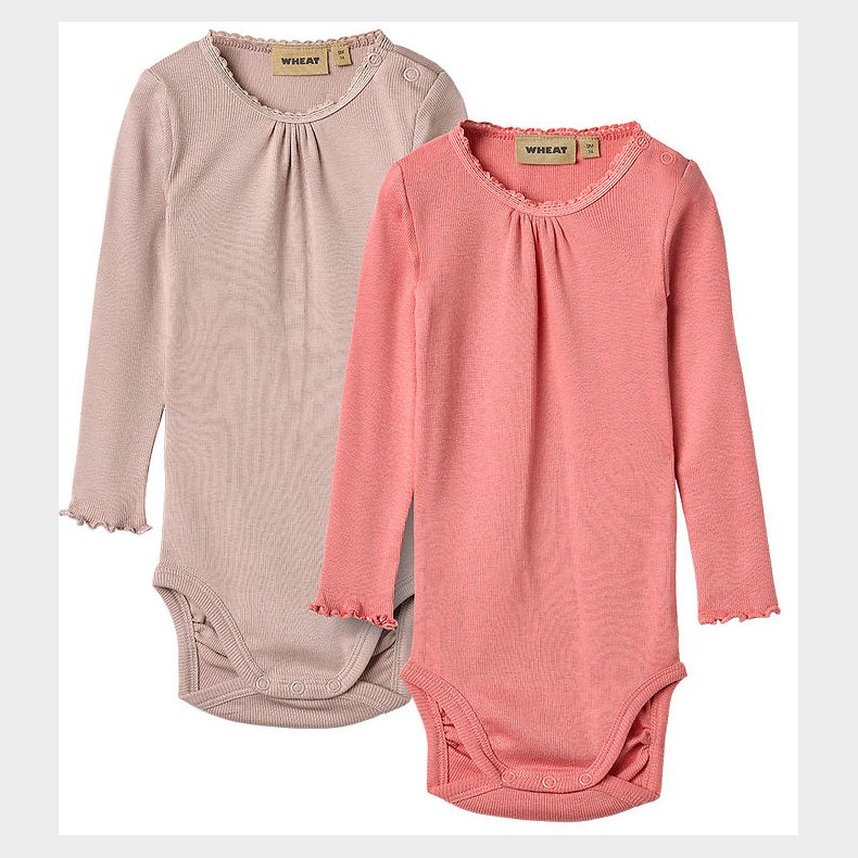 Wheat Body l/� - Rib - 2-pak - Lotta - Pink Lilac
