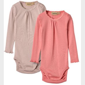 Wheat Body l/� - Rib - 2-pak - Lotta - Pink Lilac