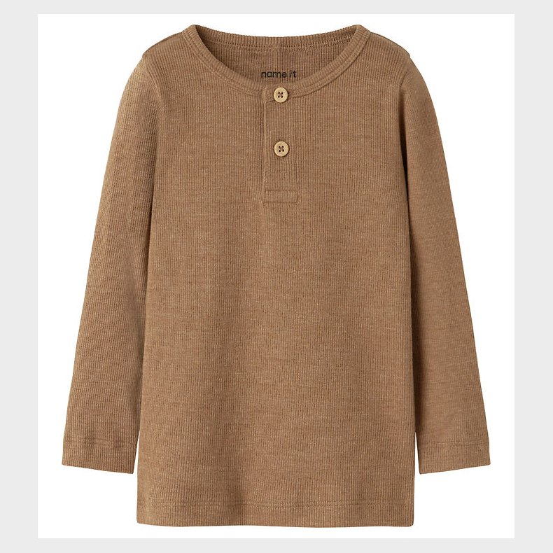 Name It Bluser - Rib - NbmKab - Toasted Coconut/Melange