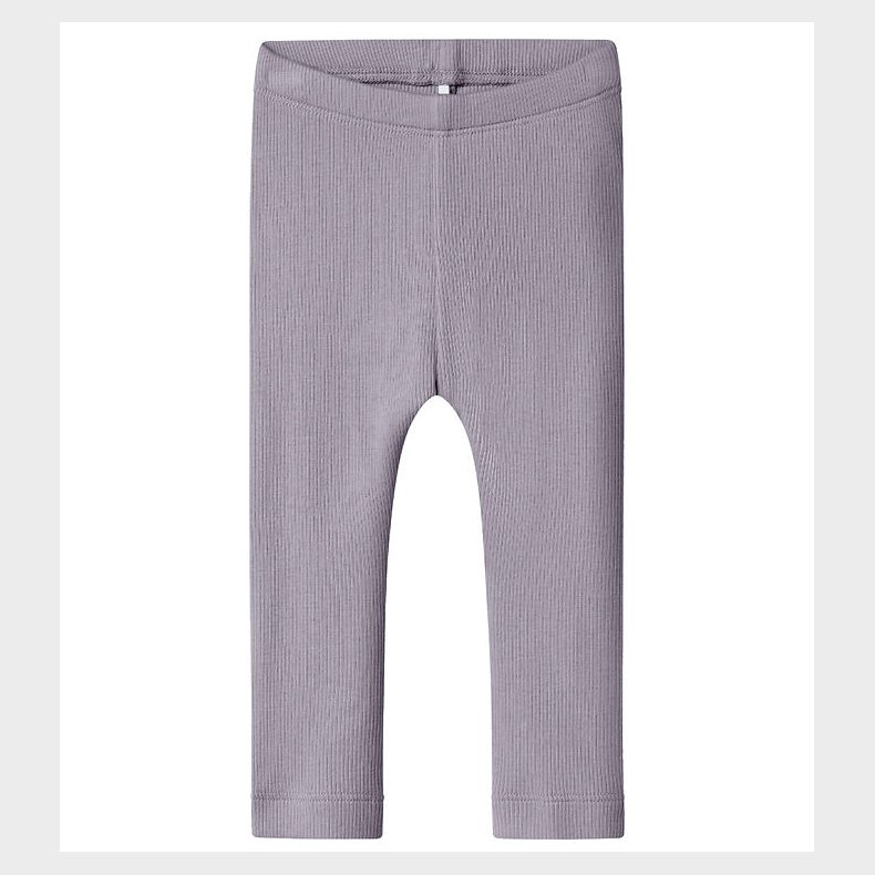 Name It Leggings - Rib - NbnKab - Lavender Gray