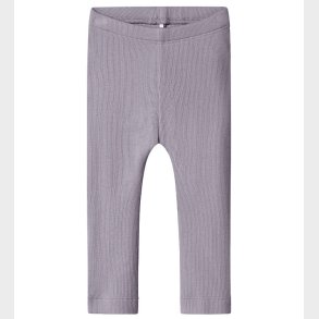 Name It Leggings - Rib - NbnKab - Lavender Gray