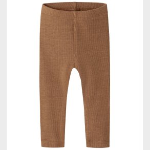 Name It Leggings - Rib - NbnKab - Toasted Coconut/Melange