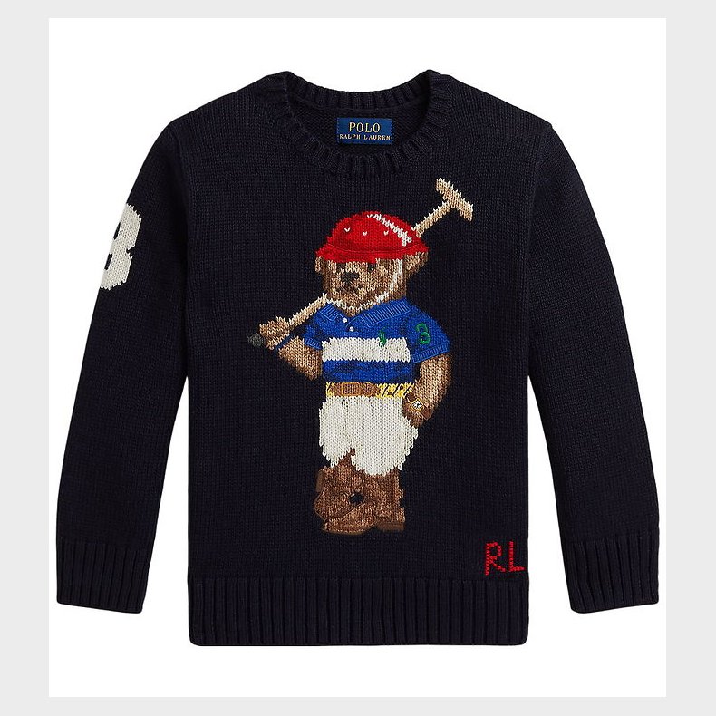 Polo Ralph Lauren Bluse - Strik - RL Navy m. Bamse