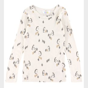 Joha Bluse - Bambus - Lys Beige m. Print