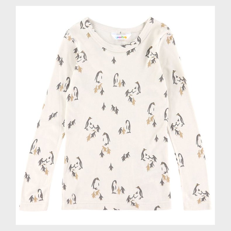 Joha Bluse - Bambus - Lys Beige m. Print