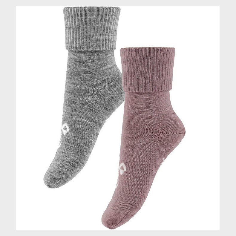 Hummel Strmper - HmlMini - 2-pak - Grey Melange/ Twillight Mauv