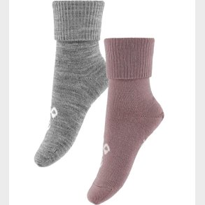 Hummel Strmper - HmlMini - 2-pak - Grey Melange/ Twillight Mauv