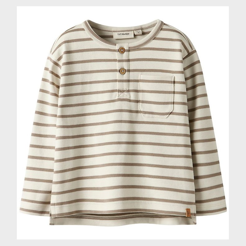 Lil' Atelier Bluse - NmmLimia - Turtledove/ Sephia Tint