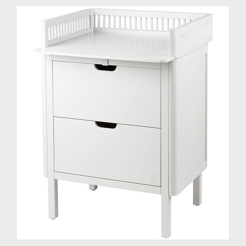 Sebra Puslebord m. Skuffer - Classic White