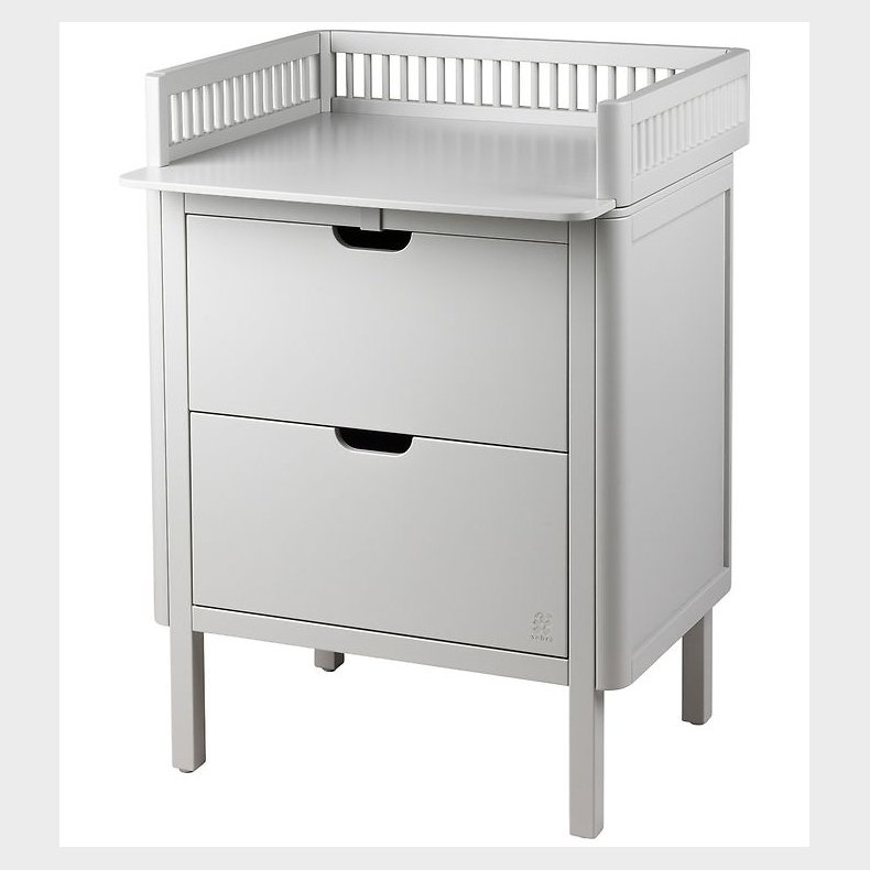 Sebra Puslebord m. Skuffer - Stone Grey