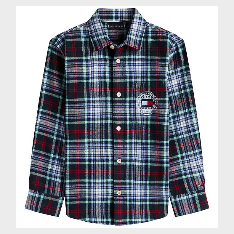 Tommy Hilfiger Skjorte - Graphic Check - Dark Navy/ Check Blue