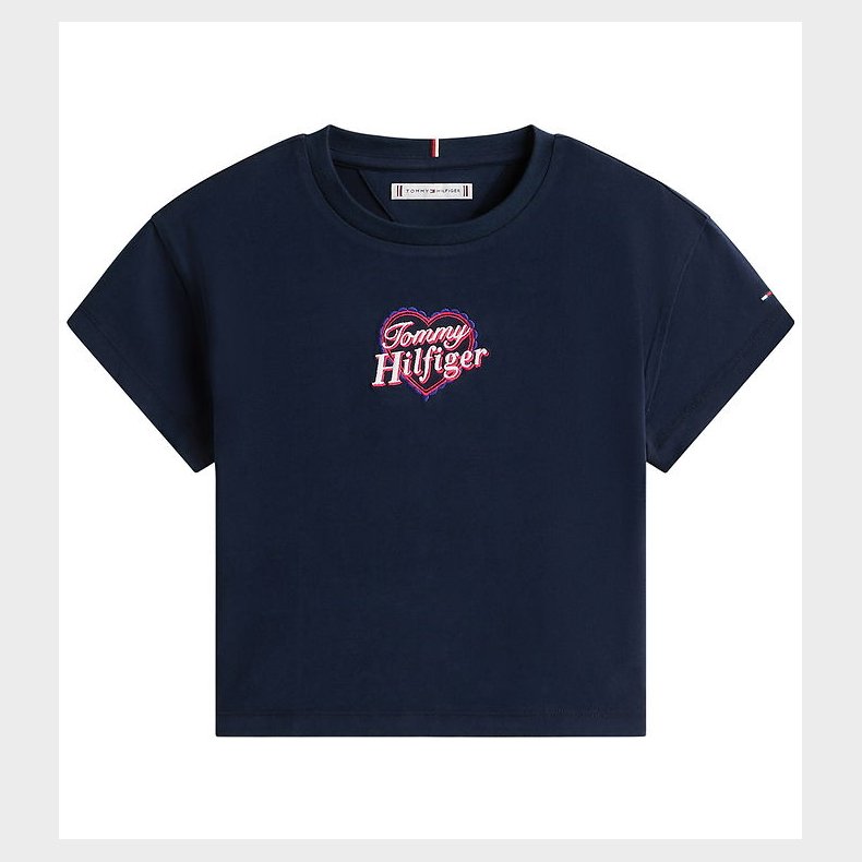 Tommy Hilfiger T-shirt - Heart Embro - Dark Night/ Navy Blue