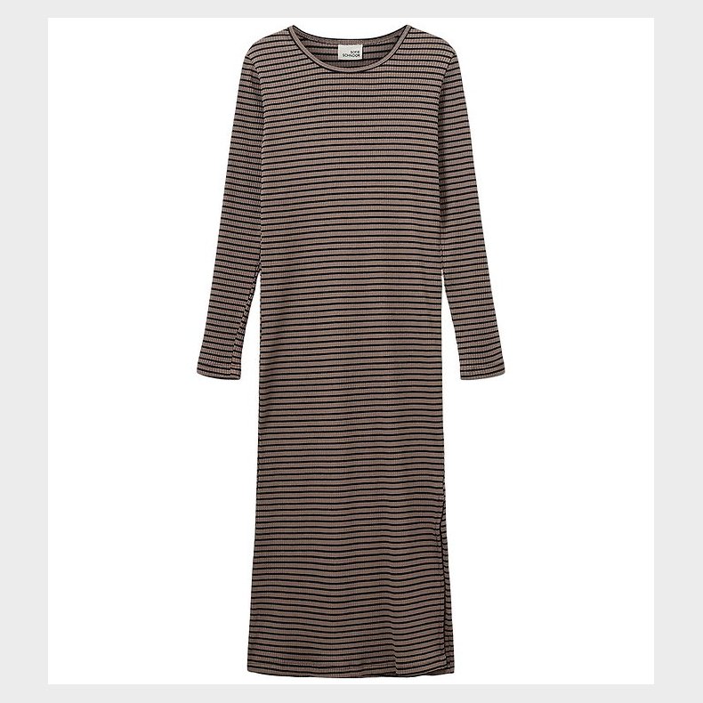 Sofie Schnoor Kjole - Facitasy - Rib - Brown striped