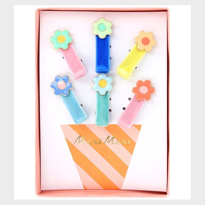 Meri Meri H�rclips - 6-pak - Daisy