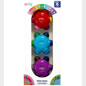 Ooly Farvekridt - Easy Grip Colour Burst - 3 stk