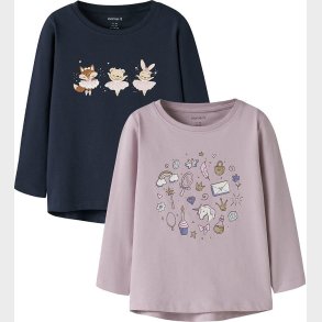 Name It Bluser - 2-pak - NmfVix - Dawn Pink/Navy Blazer