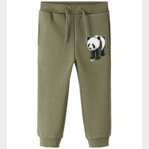 Name It Sweatpants - NmmSigurt - Dusty Olive m. Panda