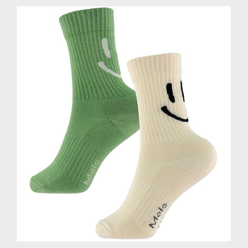 Molo Str�mper - 2-pak - Norman - Sand/ Green