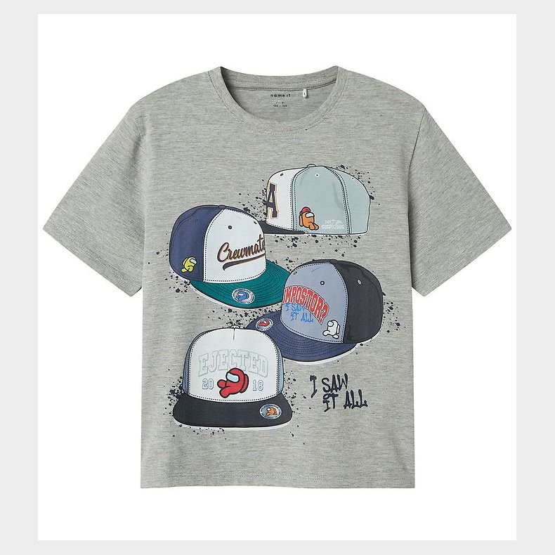 Name It T-shirt - NkmAlbi Among Us - Grey Melange