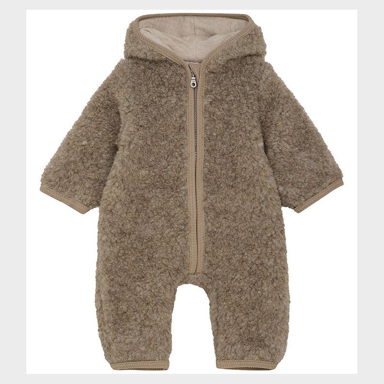 Huttelihut Kredragt - Uldfleece - Teddy - Camel Melange