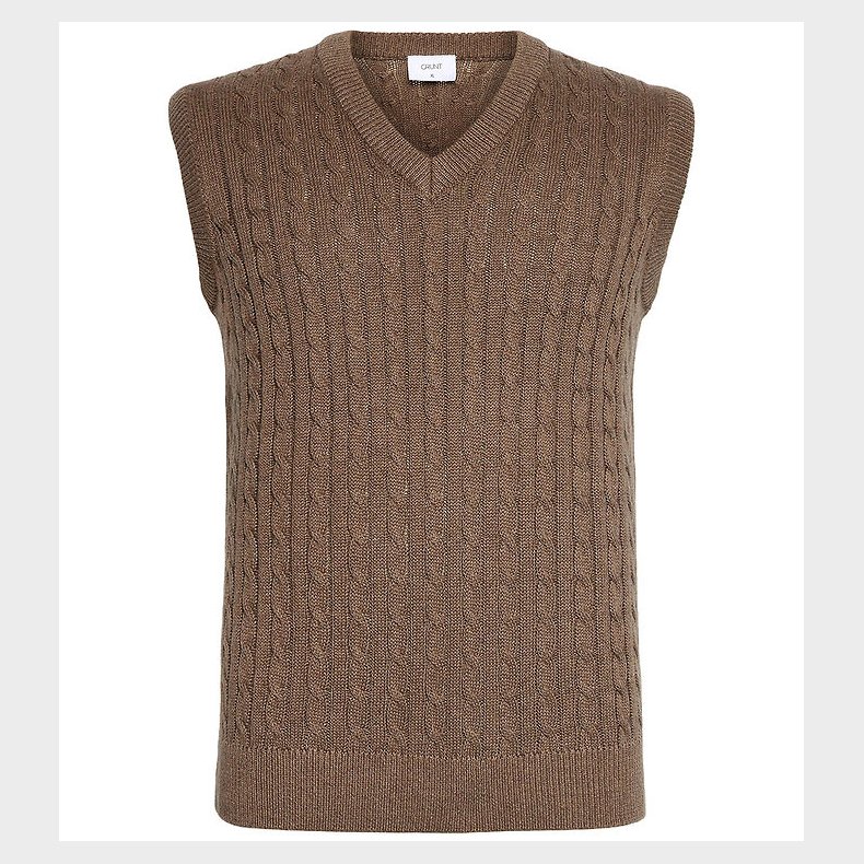 Grunt Vest - Strik - GrMoro - Nature Melange