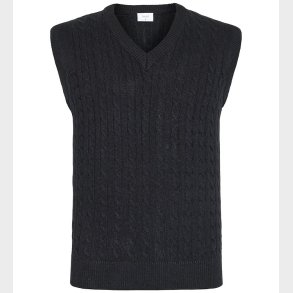 Grunt Vest - Strik - GrMoro - Black Melange