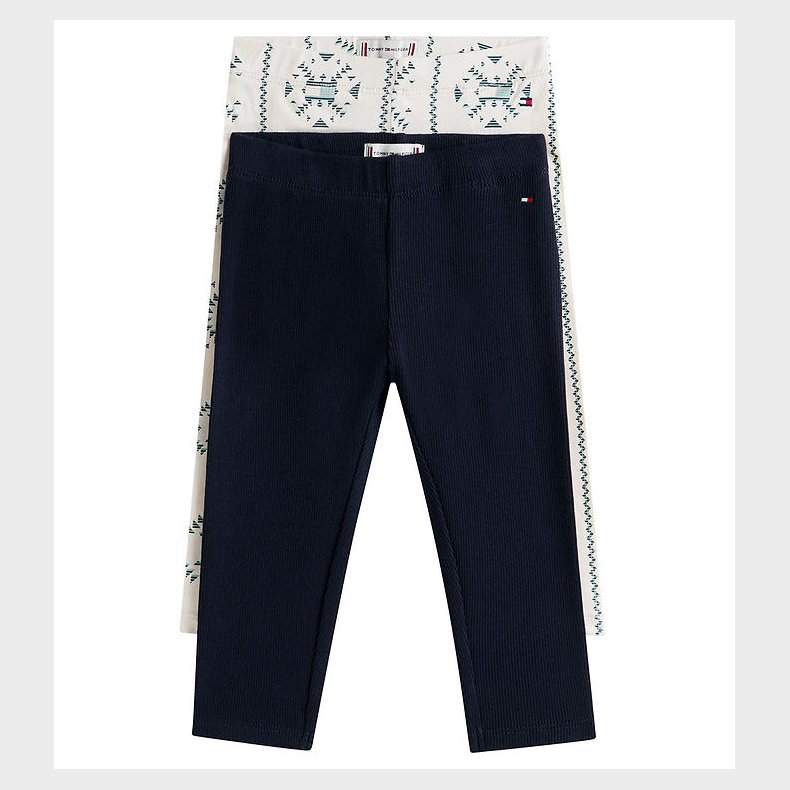 Tommy Hilfiger Leggings - 2-pak - Snowflake/ White