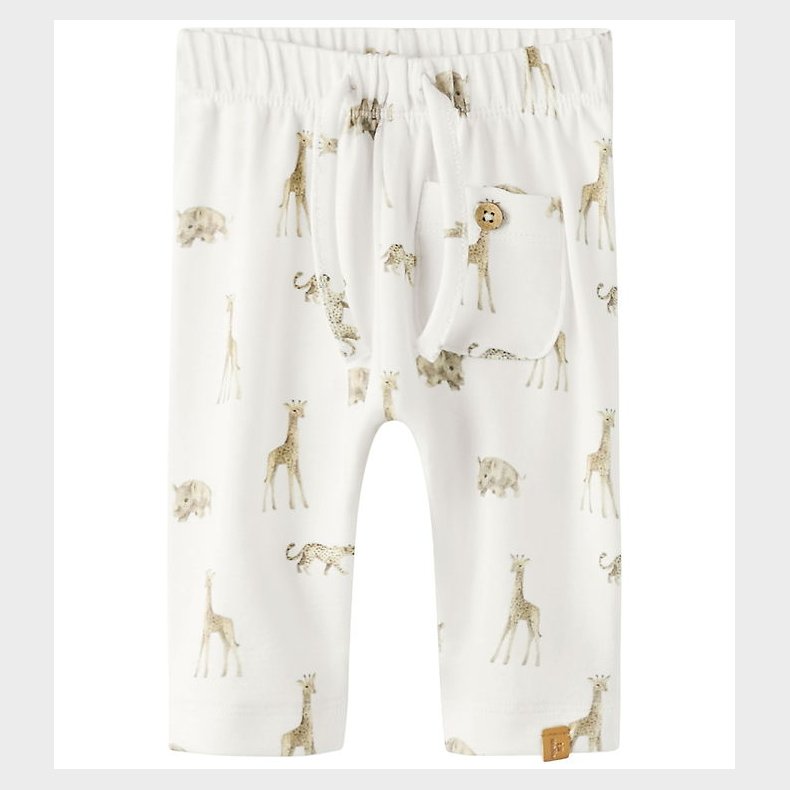 Lil' Atelier Bukser - NbmGayo - Coconut Milk/ Animals