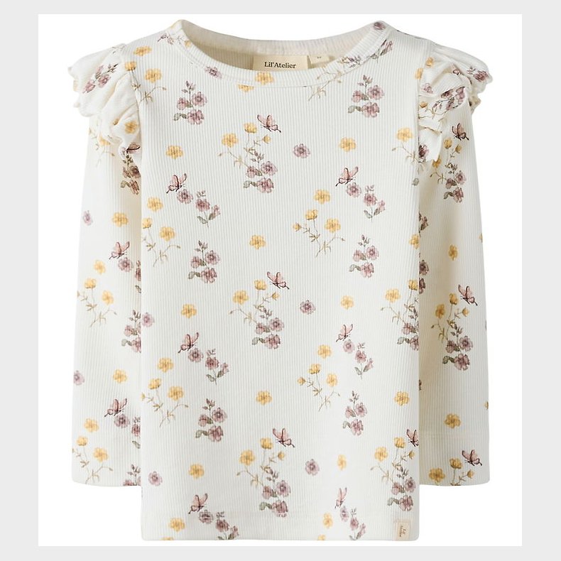 Lil' Atelier Bluse - NmfGavo - Coconut Milk/Flower Mix