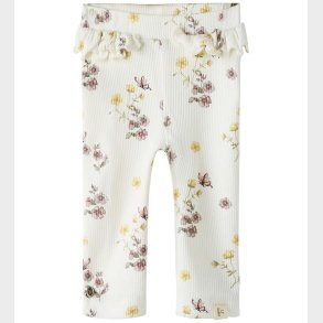 Lil' Atelier Leggings - NbfGavo - Coconut Milk/ Flower Mix