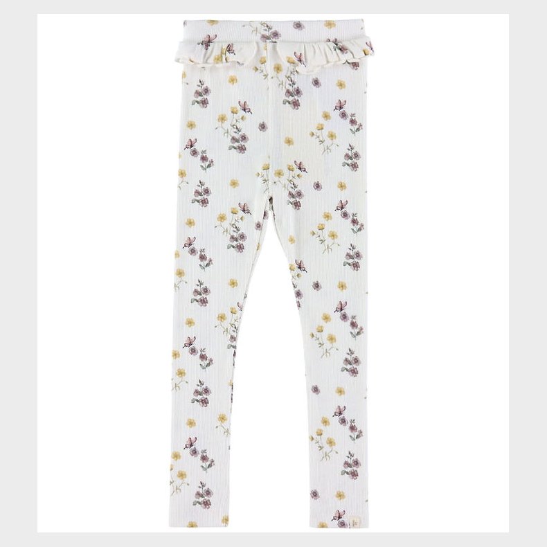 Lil' Atelier Leggings - NmfGavo - Coconut Milk/ Flower Mix