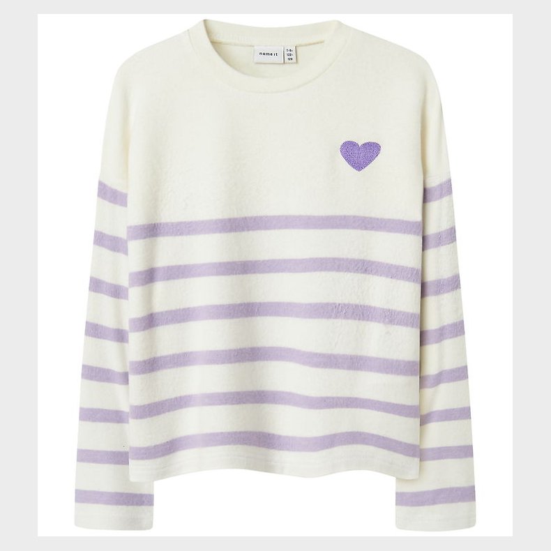 Name It Bluse - Strik - NkfLine - Purple Rose/ Cloud Dancer