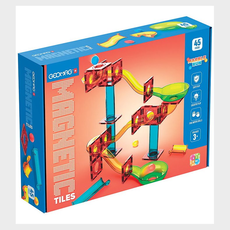 Geomag Magnetst - Tiles Marble Run - 45 Dele